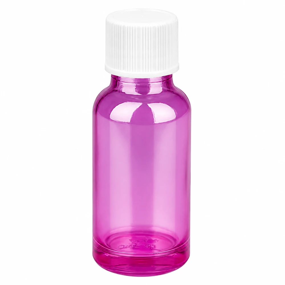 Bottiglia da 20ml con tappo a vite 11mm bianco standard PurpleLine UT18/20 Flacone SV da 20 ml con tappo bianco standard ideale per sieri e tinture