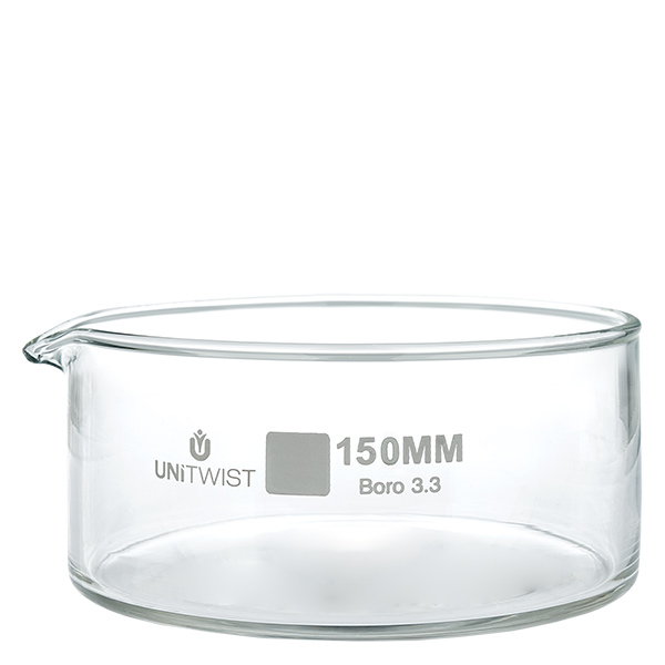Piatto per cristallizzare ø150mm in vetro borosilicato UNiTWIST Piatto per cristallizzare ø150mm in vetro borosilicato UNiTWIST
