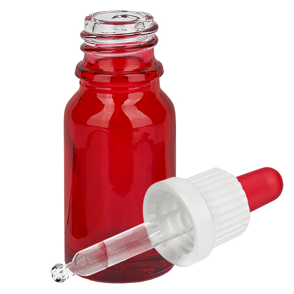 Bottiglia per pipette da 10 ml bianco/rosso OV RedLine UT18/10