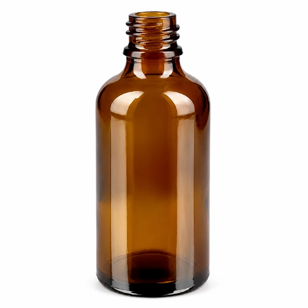Bottiglia da 50ml 11mm SV bianco STD BrownLine UT18/50 Bottiglia da farmacia marrone da 50 ml con filettatura per applicazioni farmaceutiche e campioni di laboratorio