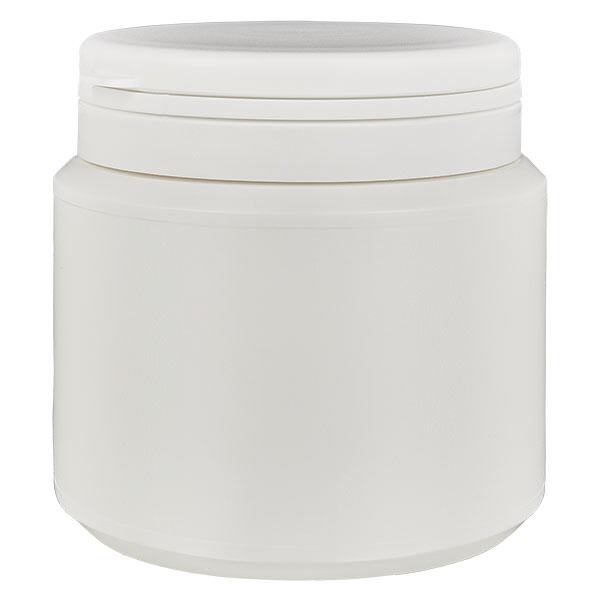 Scatola per capsule da 500 ml bianca con Jaycap OV bianco Scatola per capsule da 500 ml bianca con Jaycap OV bianco