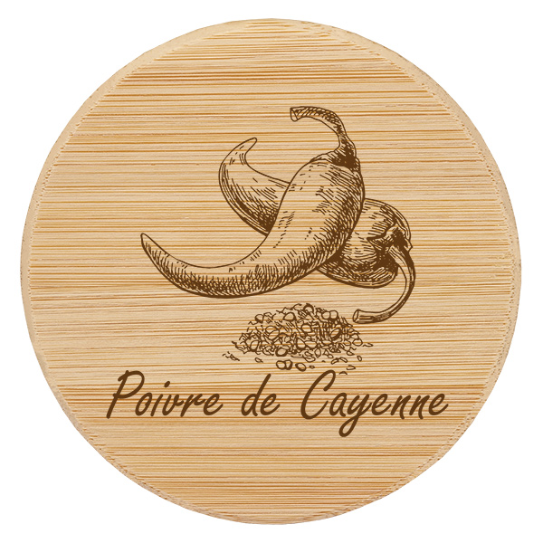 Coppia in legno "Poivre de Cayenne" per WECK RR60 Coppia in legno "Poivre de Cayenne" per WECK RR60