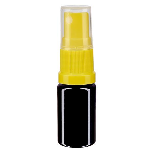 Bottiglia da farmacia viola 5ml con tappo a spruzzo giallo