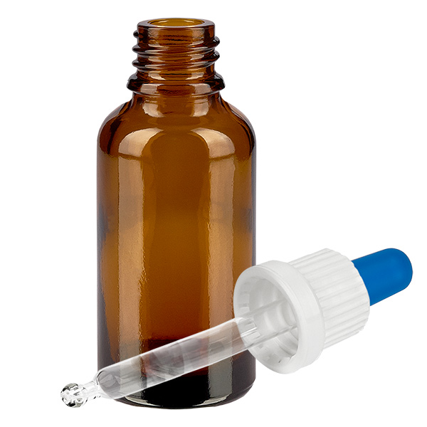 Bottiglia per pipette da 30 ml bianco/blu OV BrownLine UT18/30