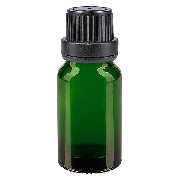 Flacone contagocce verde da 10ml OV nero/2mm ApoGlas