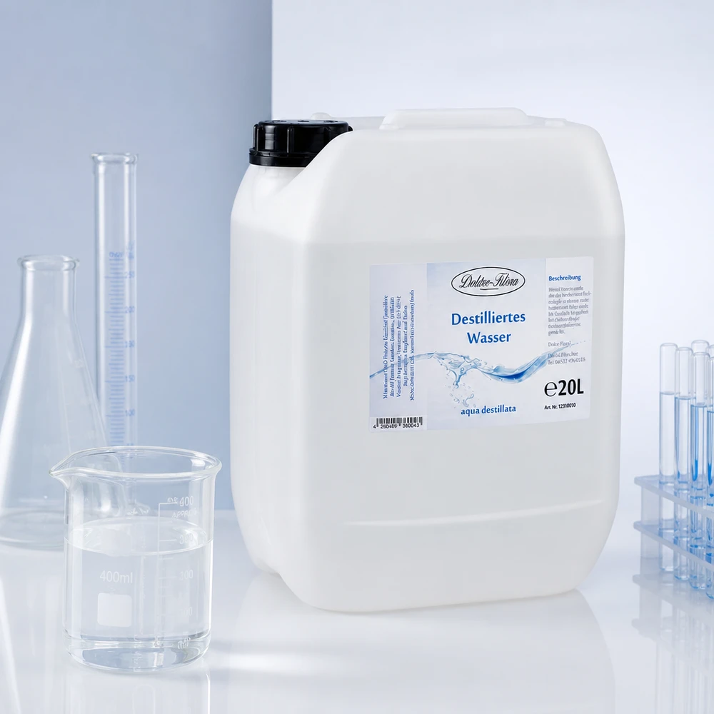 20L Acqua distillata Doktor-Klaus Acqua distillata Doktor-Klaus 20 litri per uso di laboratorio e applicazioni scientifiche