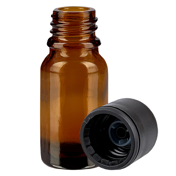Bottiglia da 10ml 6mm SV nero STD BrownLine UT18/10