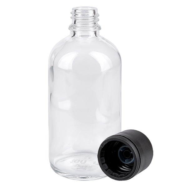 Bottiglia da 100ml 6mm SV nero STD ClearL. UT18/100