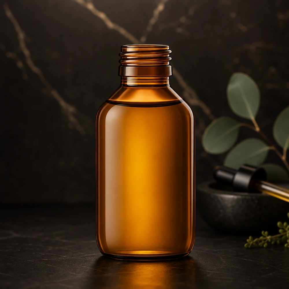 Flacone per medicinali da 100ml marrone, senza tappo PP28 ApoGlas Flacone in vetro ambrato da 100 ml con filettatura PP28 per applicazioni farmaceutiche senza tappo