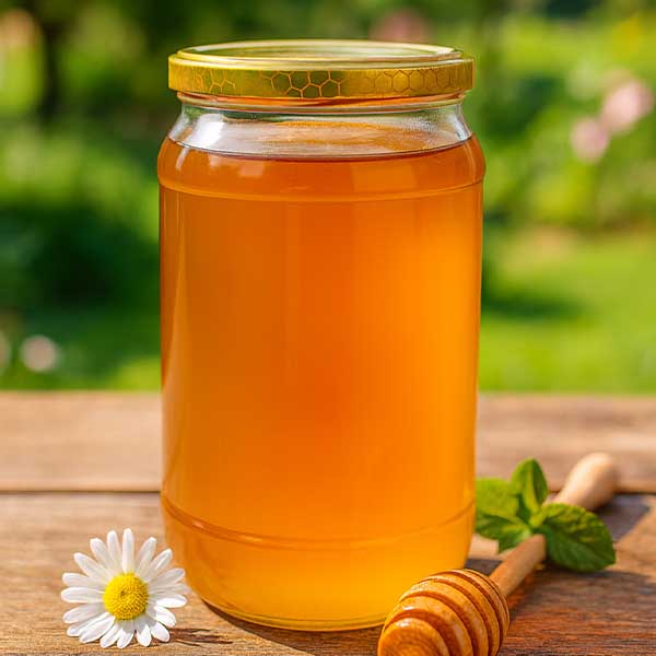 Barattolo rotondo da 1062 ml + coperchio BasicSeal a nido d'ape UN...