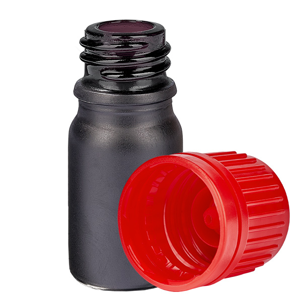 Bottiglia da 5ml 11mm SV rosso OV BlackLine UT18/5 Bottiglia da 5ml 11mm SV rosso OV BlackLine UT18/5