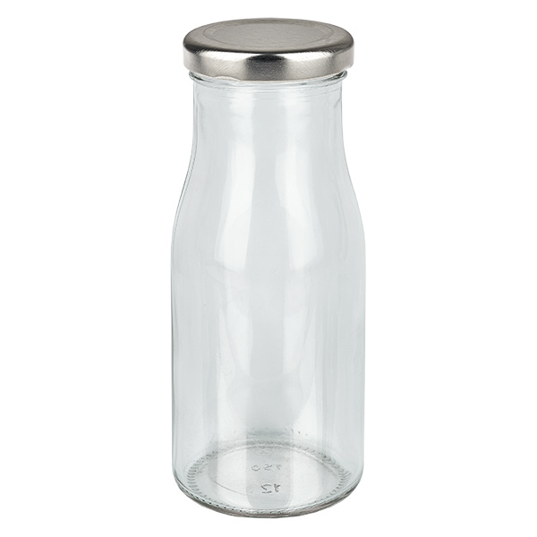 Bottiglia da 150 ml con coperchio BasicSeal argento UNiTWIST