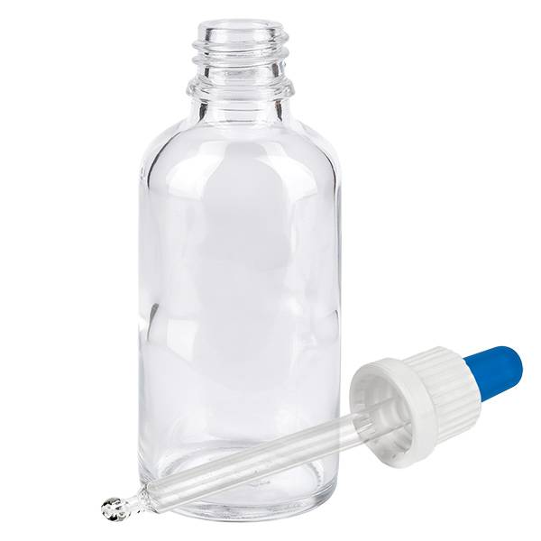 Bottiglia per pipette da 50 ml bianco/blu OV ClearL. UT18/50