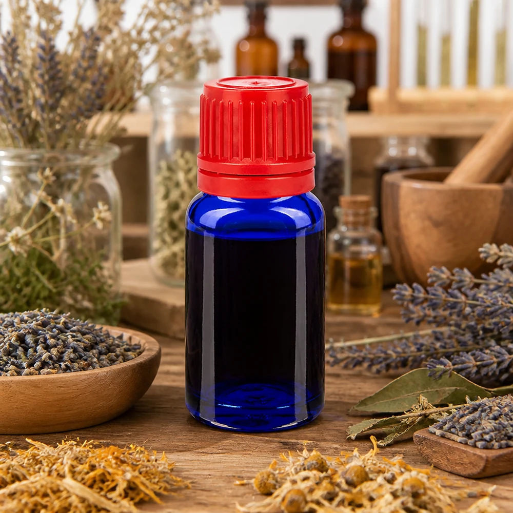 Flacone da 10ml 11mm SV rosso OV BlueLine UT18/10 Pratico flacone in vetro da 10 ml con design rosso e blu ad alto contrasto per una facile identificazione