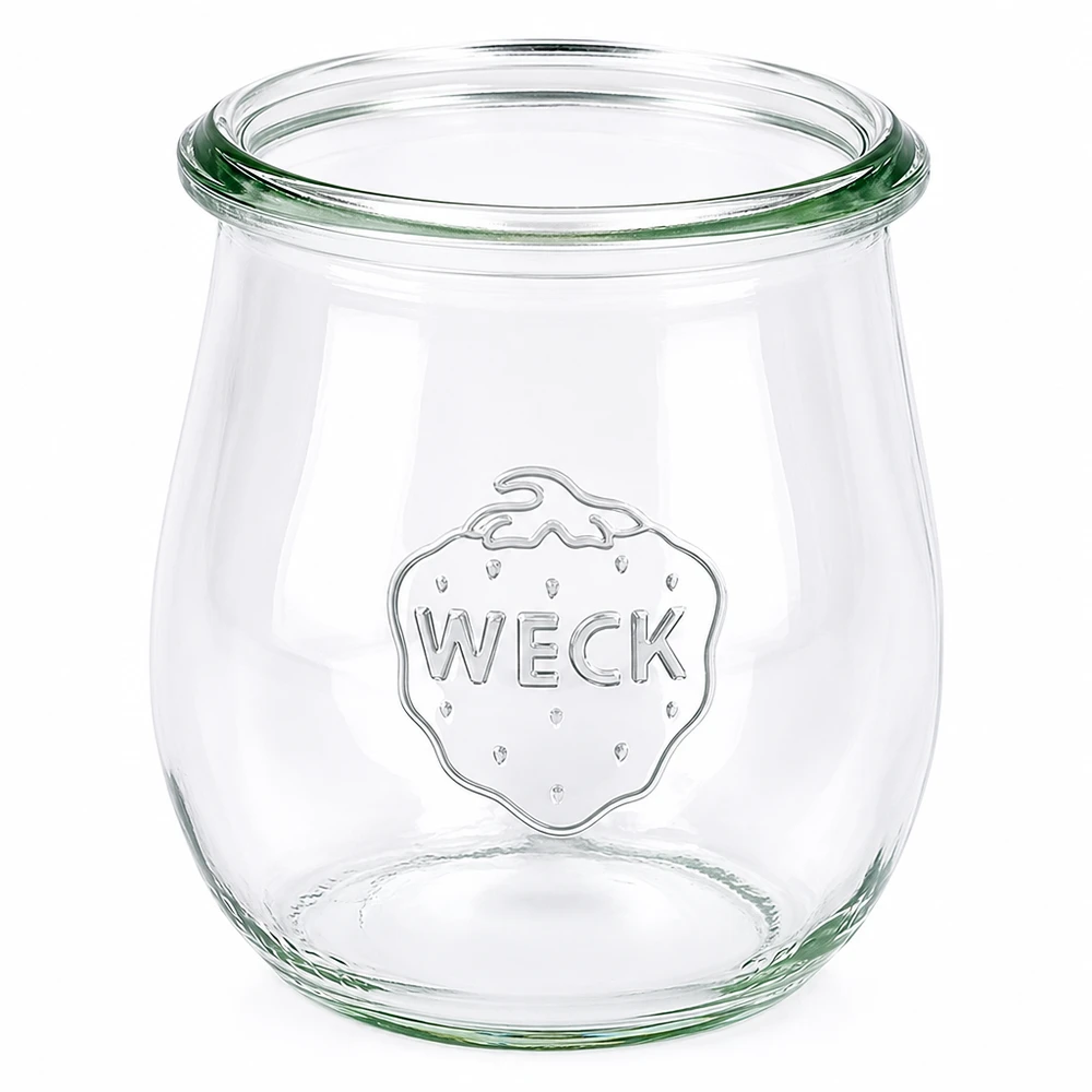 WECK barattolo a tulipano 220ml RR60 con coperchio barattolo trasparente per la conservazione e il mantenimento degli alimenti