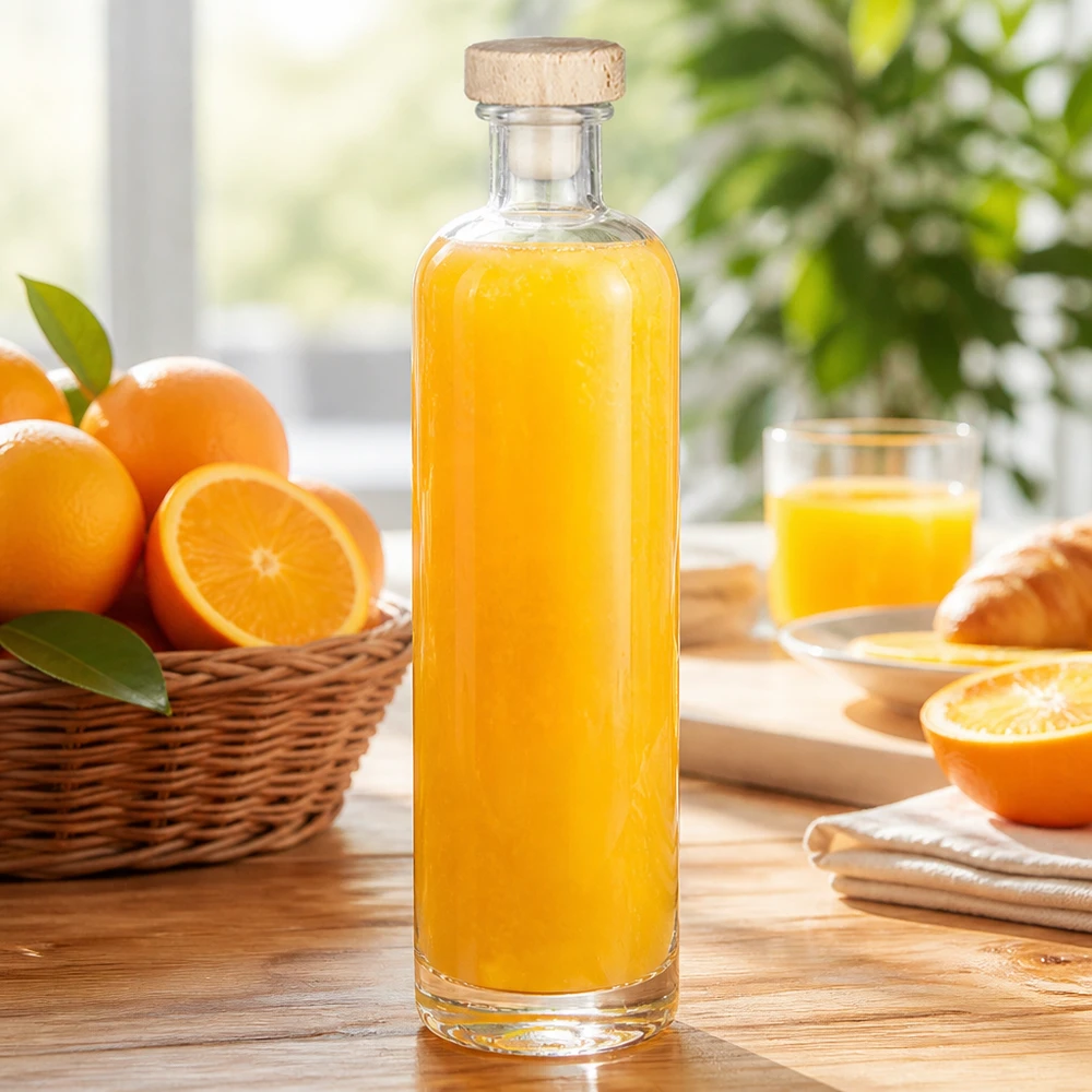 Bottiglia in vetro da 500 ml Ella con tappo in sughero con impugnatura in legno UNiTWIST® Bottiglia in vetro da 500 ml Ella con tappo in sughero con impugnatura in legno UNiTWIST®