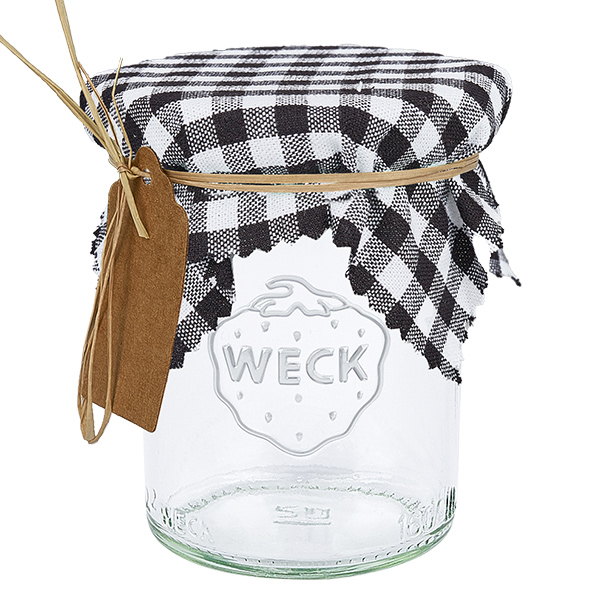 Centrino in tessuto per gioielli a quadretti neri 12 cm quadrati