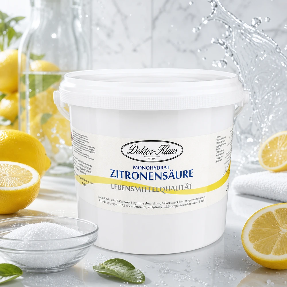 Doktor-Klaus acido citrico 5kg con decorazione al limone dimostra l'origine naturale per la pulizia della casa
