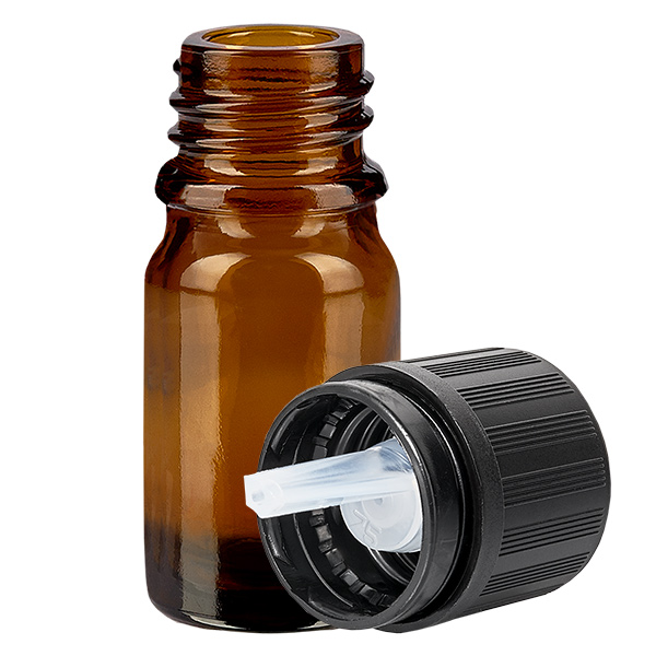 Flacone contagocce da 5 ml 1mm s. OV KiSi Bli BrownL. UT18/5