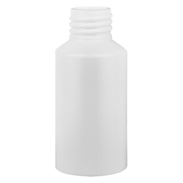 Flacone farmaceutico HDPE 50ml bianco, senza tappo.