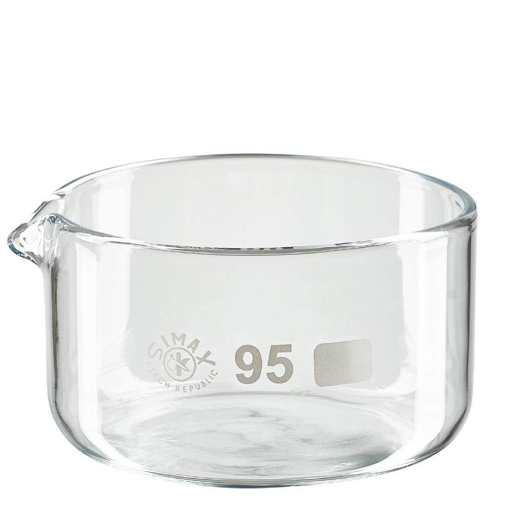 Piatto per cristallizzazione da 300 ml con beccuccio Bo.. ø95mm