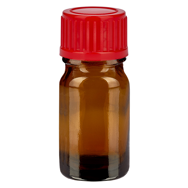 Bottiglia da 5ml 11mm SV rosso STD BrownLine UT18/5