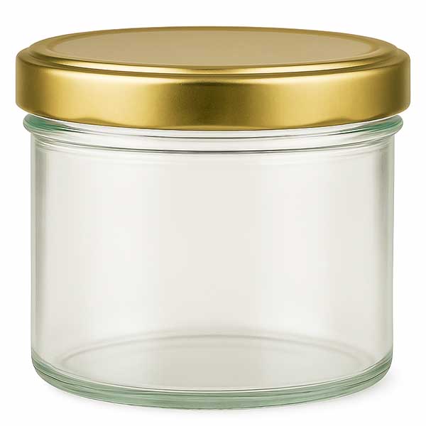 Barattolo cilindrico da 230 ml con coperchio BasicSeal oro UNiTWIST.