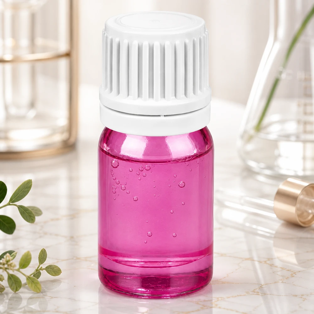 Flacone contagocce da 5 ml 0,7 mm bianco Originality tappo a vite PurpleLine UT18/5 Flacone in vetro viola da 5 ml con apertura a contagocce da 0,7 mm per l'aromaterapia e la cura della pelle