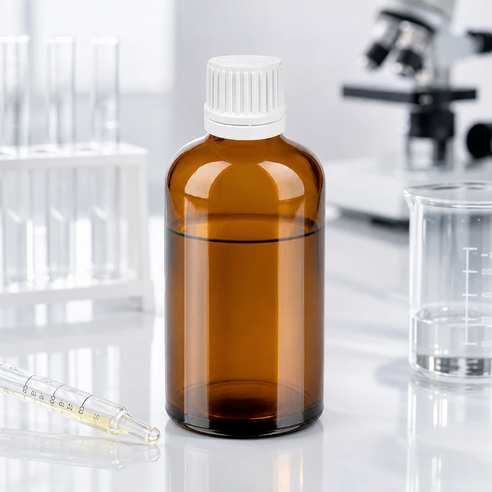 Flacone contagocce da 100 ml 0,7 mm bianco OV BrownLine UT18/100 Flacone contagocce da 100 ml, resistente agli agenti chimici, in vetro scuro, per un dosaggio professionale