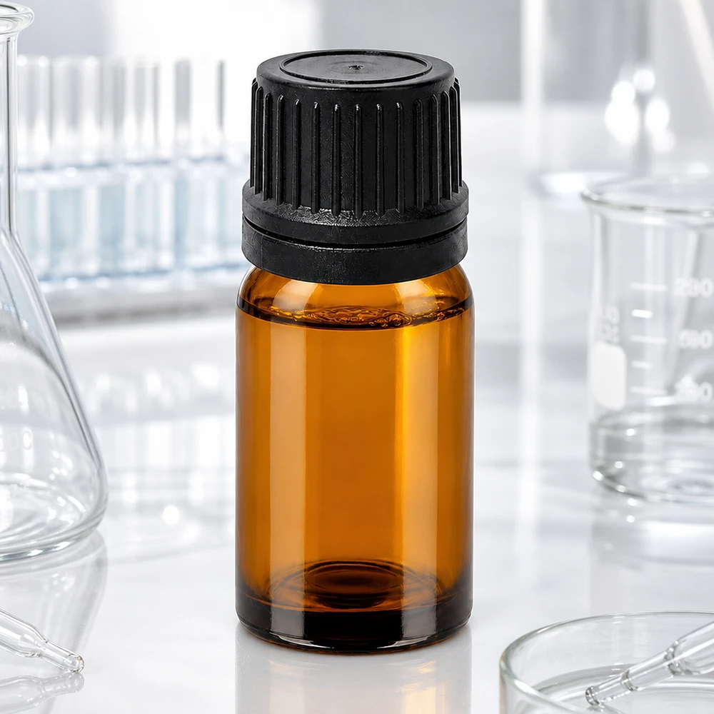 Flacone contagocce da 10 ml 1mm nero OV BrownLine UT18/10 Flacone contagocce professionale da 10 ml in qualità di farmacista con vetro ambrato e coperchio nero