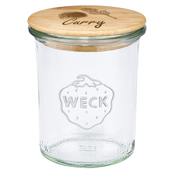 Coperchio in legno "Curry" con verrina WECK 160ml