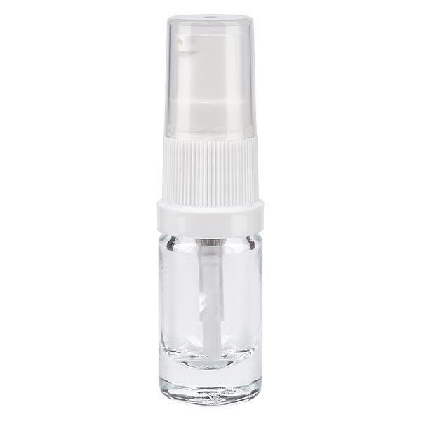 Bottiglia da farmacia trasparente 5ml pompa per lozioni bianco pc Bottiglia da farmacia trasparente 5ml pompa per lozioni bianco pc