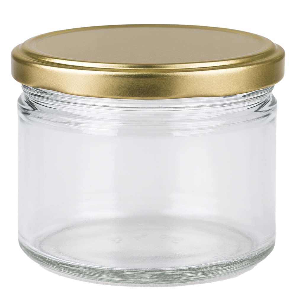 Vasetto per miele da 700 g con capsula dorata BasicSeal UNiTWIST