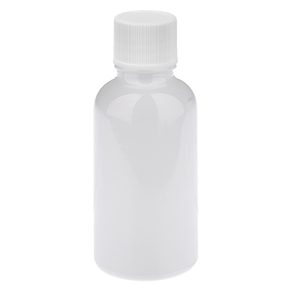 Flacone da 30 ml Tappo a vite da 11 mm bianco Standard WhiteLine UT18/30 Flacone da 30 ml Tappo a vite da 11 mm bianco Standard WhiteLine UT18/30