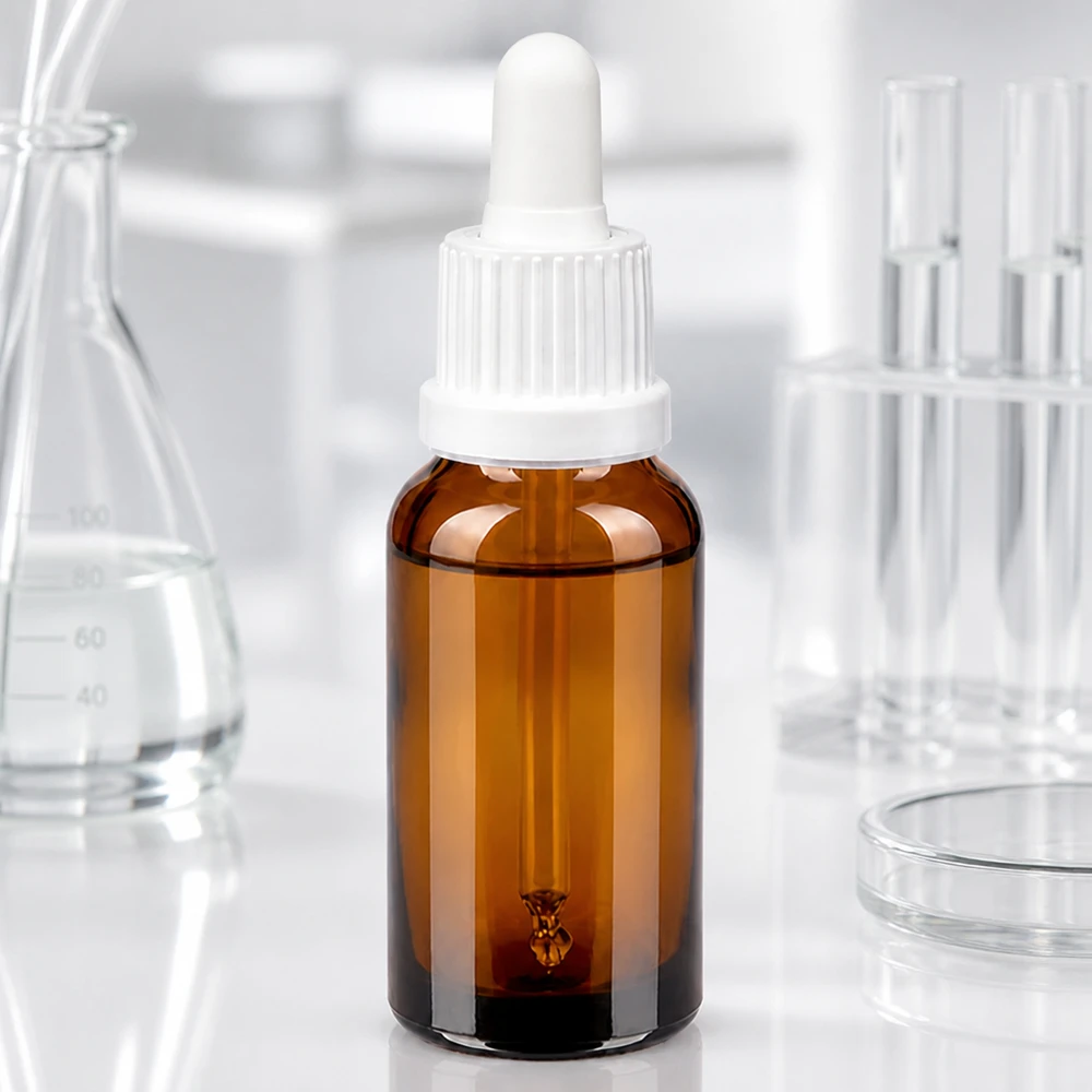 Flacone per pipette da 20 ml bianco OV BrownLine UT18/20 Flacone di precisione da 20 ml con pipetta - porzionatura ideale per oli essenziali e tinture