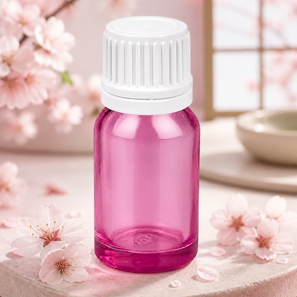 Elegante flacone in vetro viola da 10 ml con inserto contagocce per cosmetici fai da te e prodotti naturali