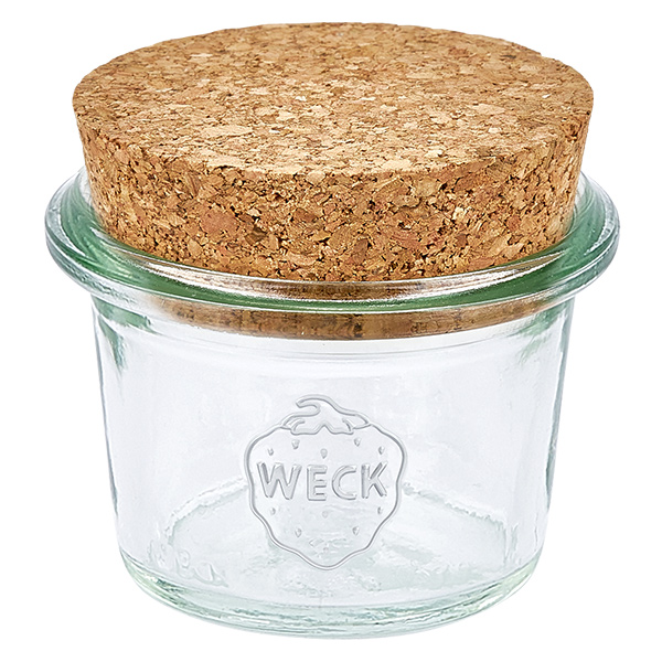 Barattolo da 35ml WECK RR40 con tappo in sughero naturale