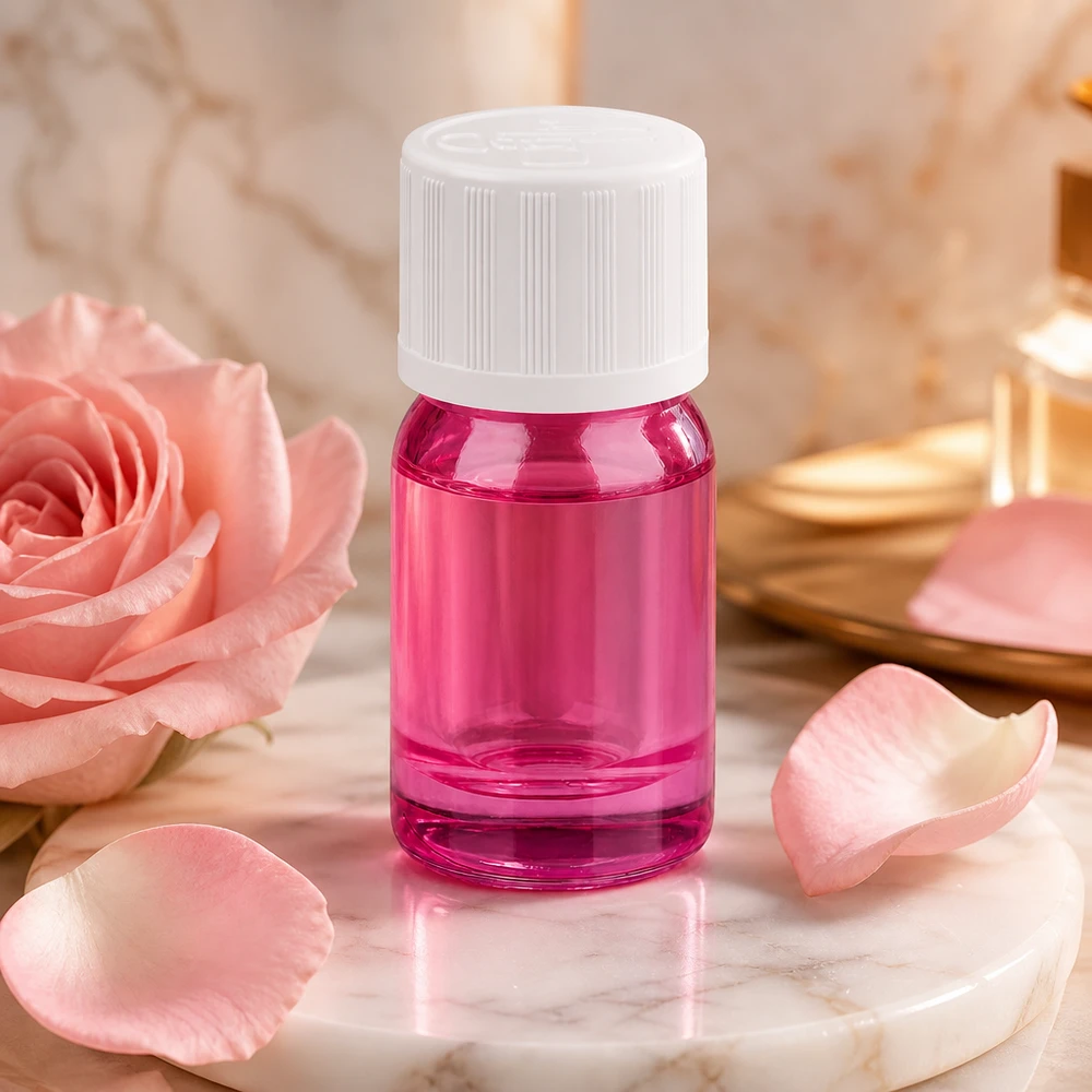 Bottiglia da 5ml tappo a vite 11mm bianco standard a prova di bambino PurpleLine UT18/5 Flacone in vetro miniaturizzato viola da 5 ml con filettatura standard, perfetto per i viaggi e gli spostamenti