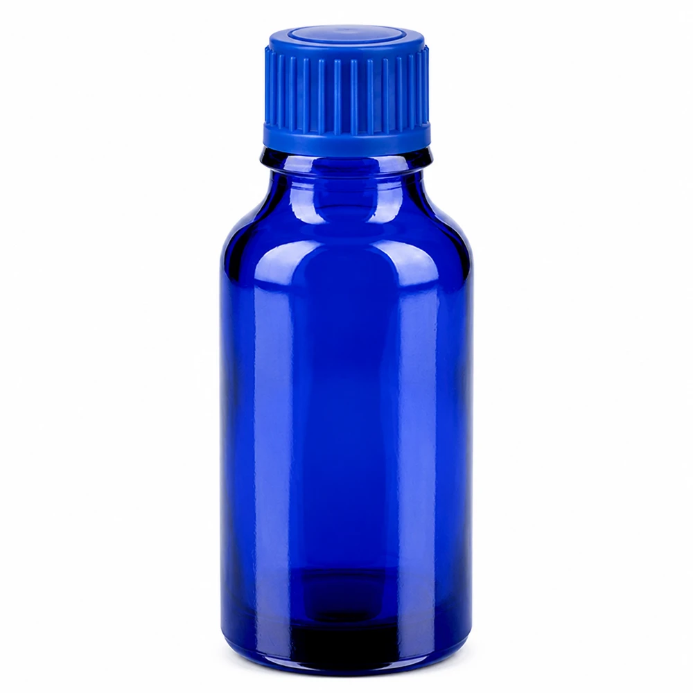Flacone da 20 ml 11 mm SV blu STD BlueLine UT18/20 Flacone in vetro blu da 20 ml con tappo a vite da 11 mm per oli essenziali ed essenze