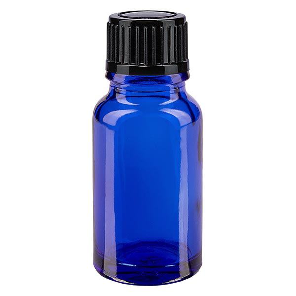 Bottiglia da farmacia blu da 10ml. SV STD nero/11mm ApoGlas