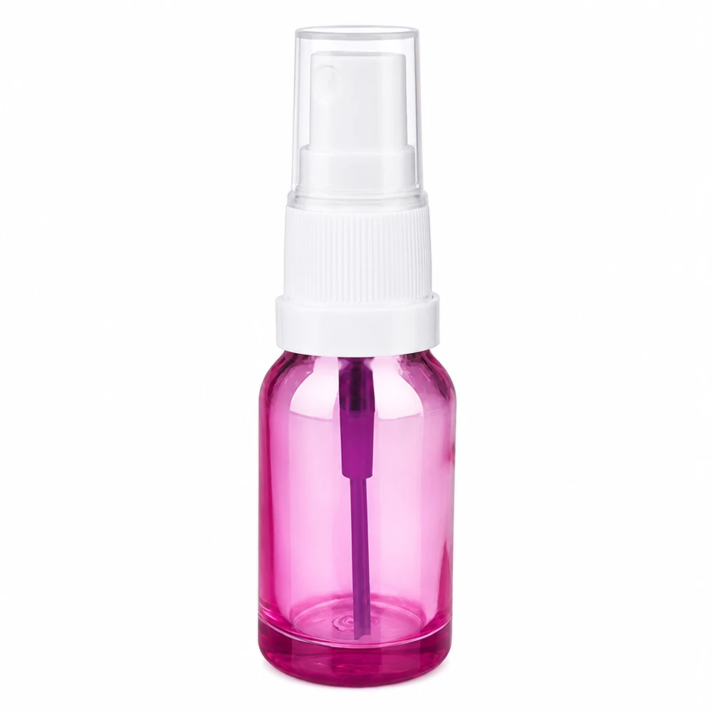 Flacone spray da 10 ml bianco/trasparente Standard PurpleLine UT18/10 Flacone spray viola trasparente da 10 ml con pratico nebulizzatore per tonico viso