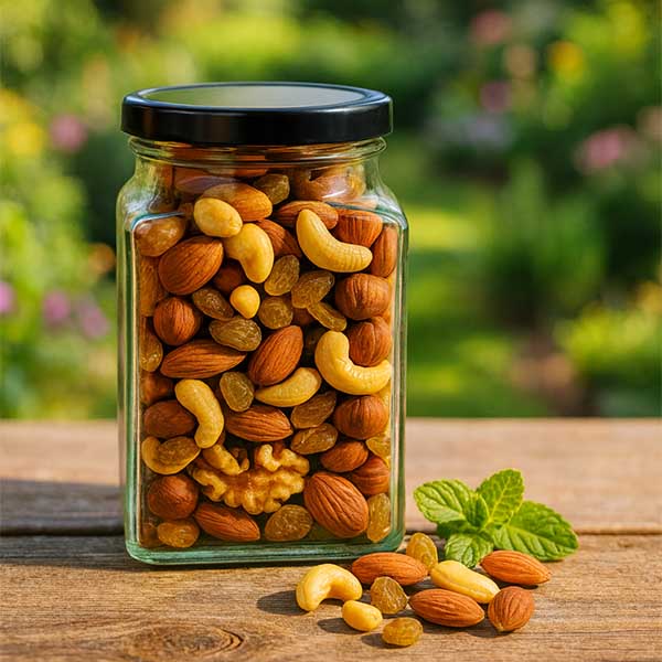 Barattolo tetra da 260 ml con coperchio BasicSeal nero UNiTWIST.