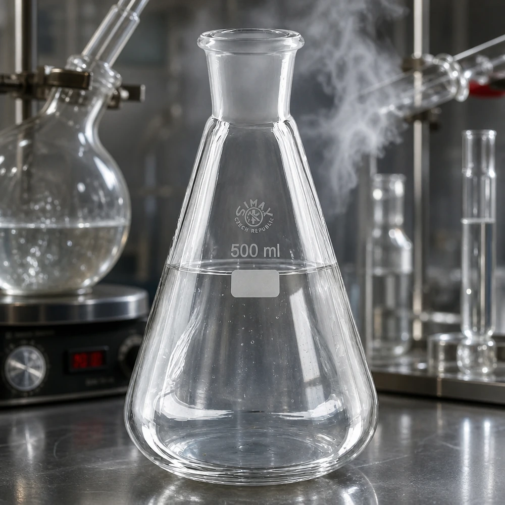 Beuta da 500 ml con giunto standard smerigliato (29/32) Pallone in vetro sterilizzabile da 500 ml con macinato standard 29/32 per ricerca e analisi