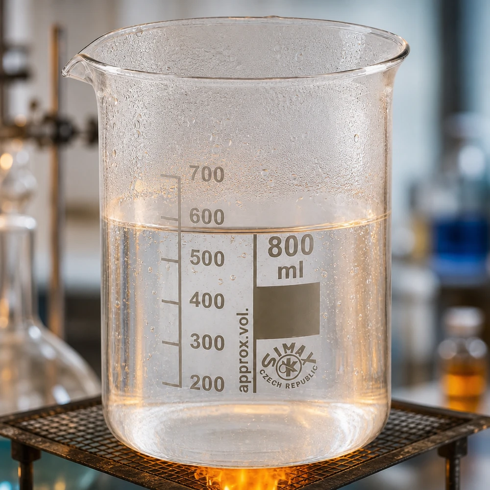 Bicchiere in vetro borosilicato da 800 ml, resistente al calore, con scala e beccuccio per un lavoro di laboratorio sicuro