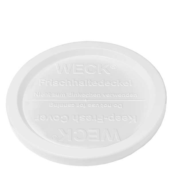 Vaso di vetro da 370 ml con coperchio salva-freschezza WECK RR100 Coperchio WECK freshness bianco per tumbler RR100 da 370 ml Coperchio di ricambio con rilievo e anello di tenuta
