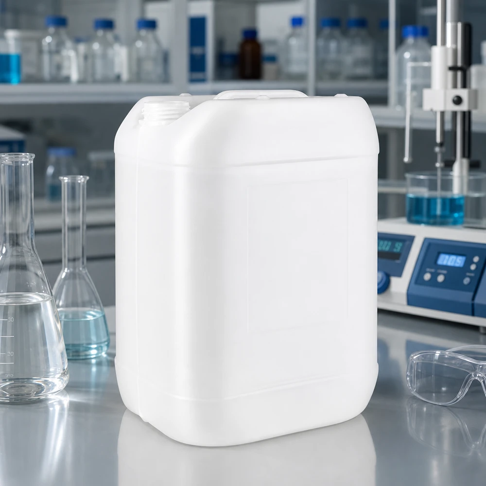 Tanica 25 litri senza tappo Tanica vuota da 25 litri senza tappo, in plastica bianca, per sostanze chimiche e liquidi