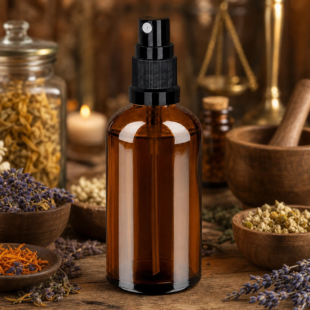 Flacone spray da 100 ml nero STD BrownLine UT18/100 Flacone spray da 100 ml in vetro ambrato con chiusura ermetica per una freschezza di lunga durata.