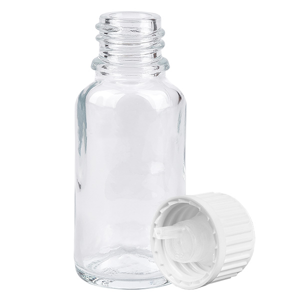 Flacone contagocce da 20 ml 0,9 mm bianco STD ClearL. UT18/20