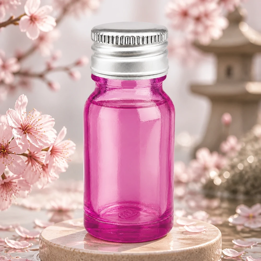 Bottiglia da 10ml tappo a vite 11mm alluminio-argento standard PurpleLine.UT18/10 Flacone da 10 ml in vetro viola design STD con tappo in alluminio-argento resistente alla corrosione
