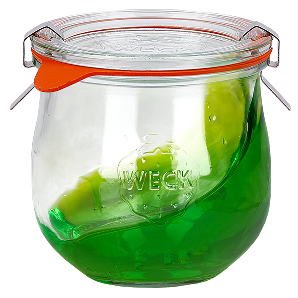 Set di 24 vasi Weck da 370 ml a tulipano con 24 coperchi in vetro, 24 Set di 24 vasi Weck da 370 ml a tulipano con 24 coperchi in vetro, 24
